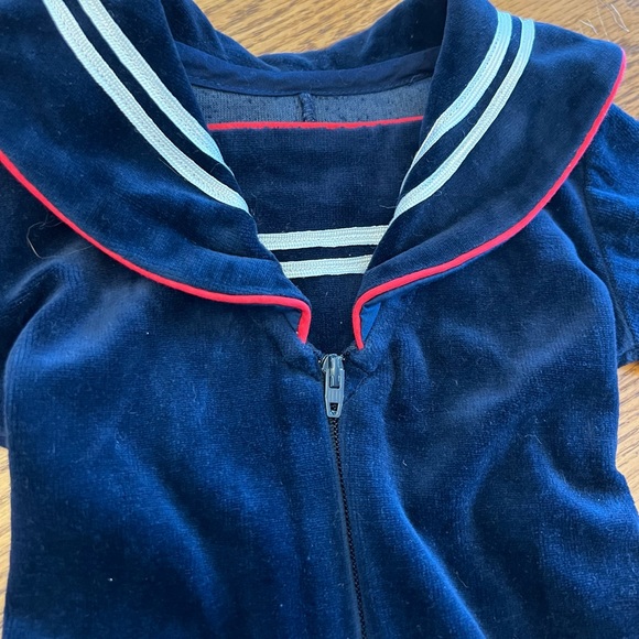 Vtg Petit Jardin Baby Boy Nautical Sailor Romper M - Picture 2 of 9